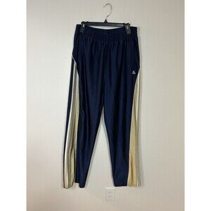 Adidas Vintage Y2K Track Pants Men’s XL Navy Gold Striped Joggers Streetwear